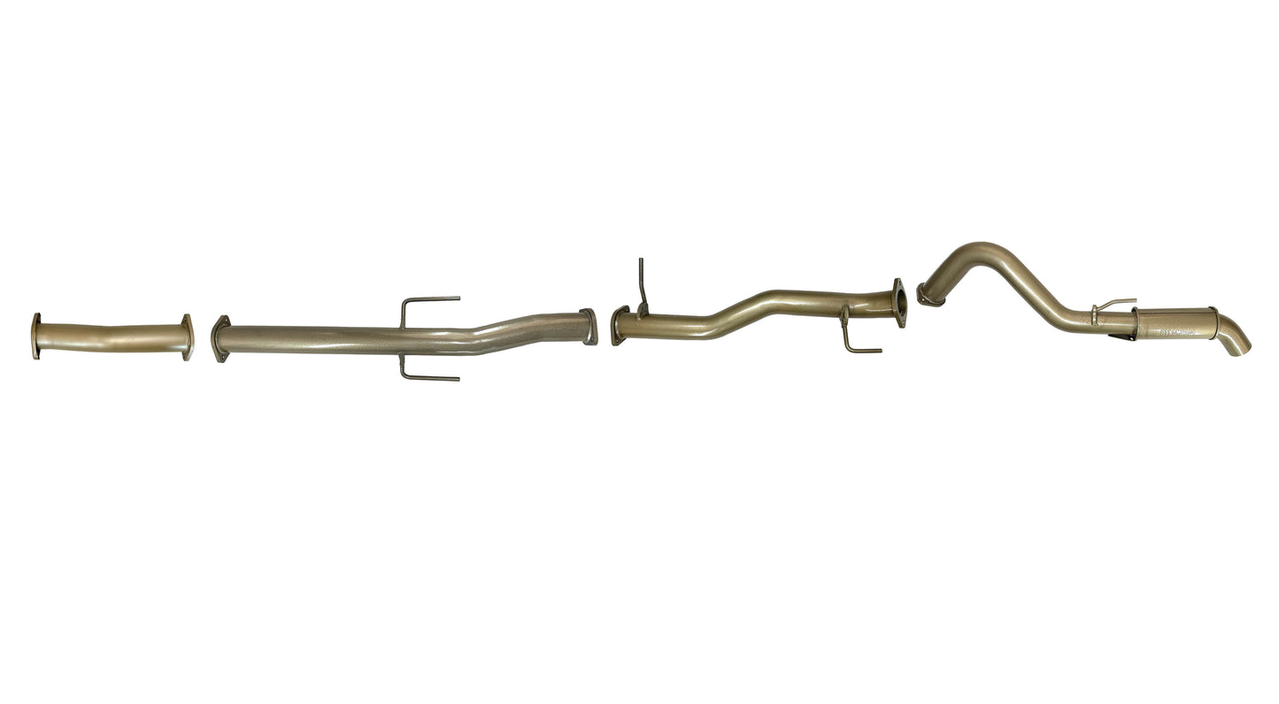 Mitsubishi Triton MQ 2.4L TD April 2015–October 2018 – Single 3" DPF-Back Exhaust Kit, Centre Pipe-Only & Rear Muffler