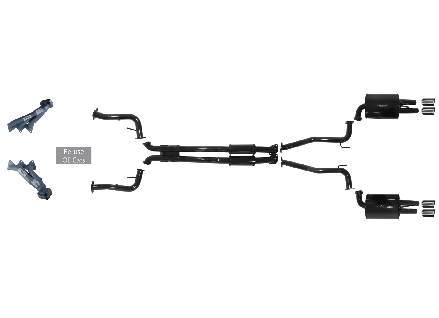 Holden VE Ute 6 Cylinder Up To 2012 with Headers SV6 Duel Outlet
