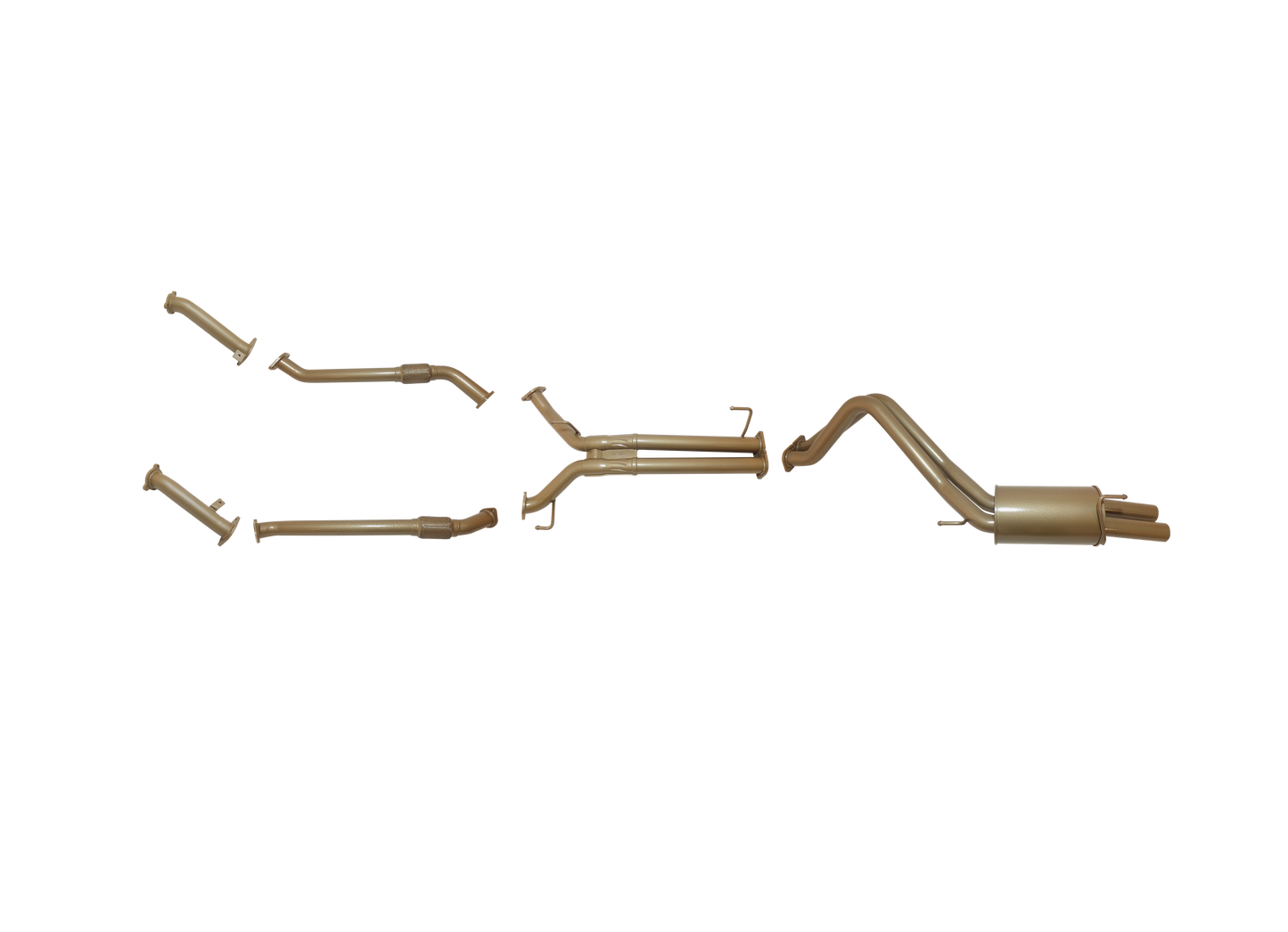 Toyota LandCruiser 200 Series VDJ200 4.5L V8 Twin Turbo Diesel (1VD-FTV) 2008 – Sept 2015 (Non-DPF) – Twin 2.5" Turbo Back Exhaust System with Rear Resonator Assembly