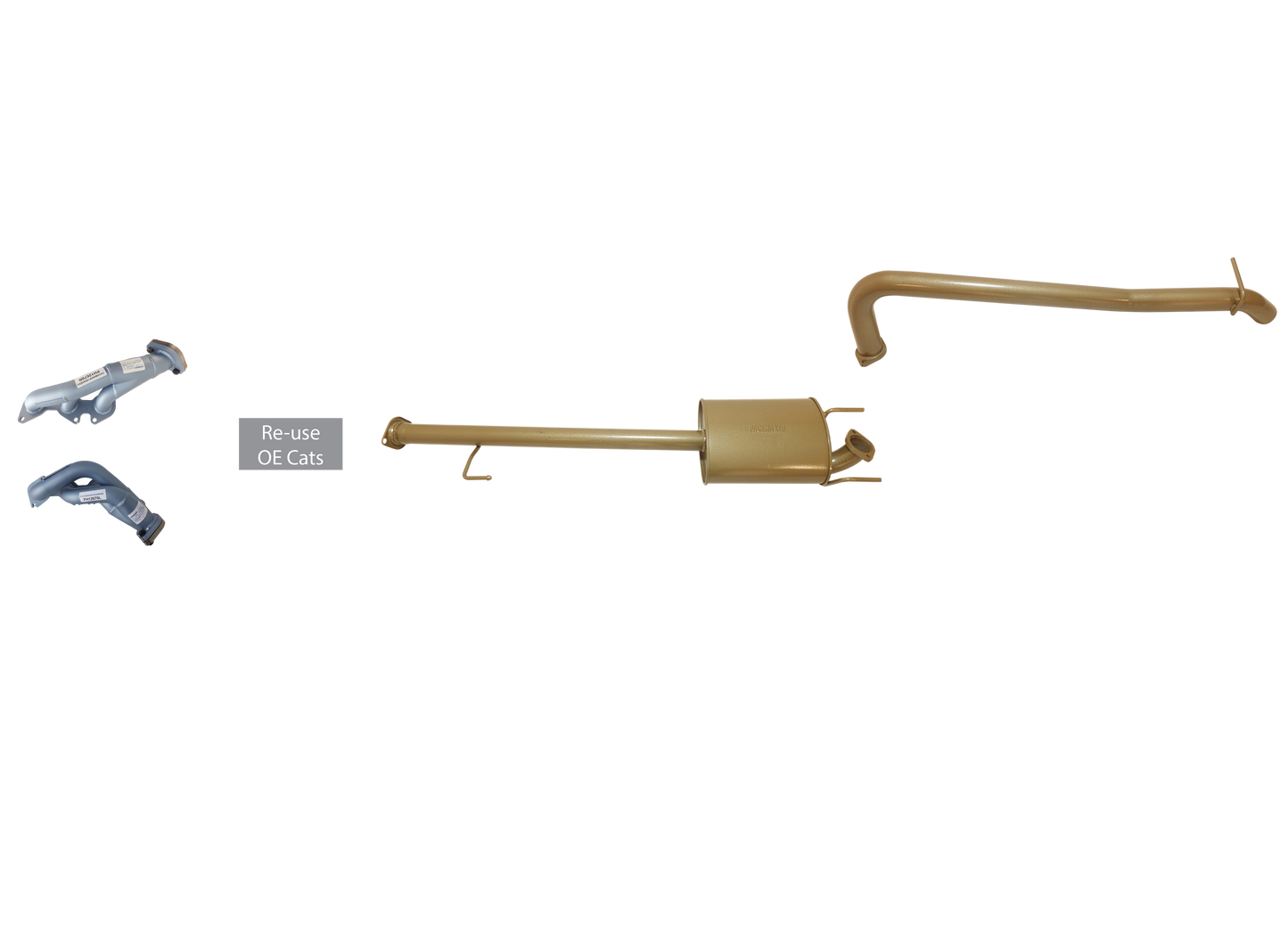 Toyota Hilux 150 Series 4L V6 Petrol 2005 to Sep 2015 - Single 2 1/2" with Headers Kit