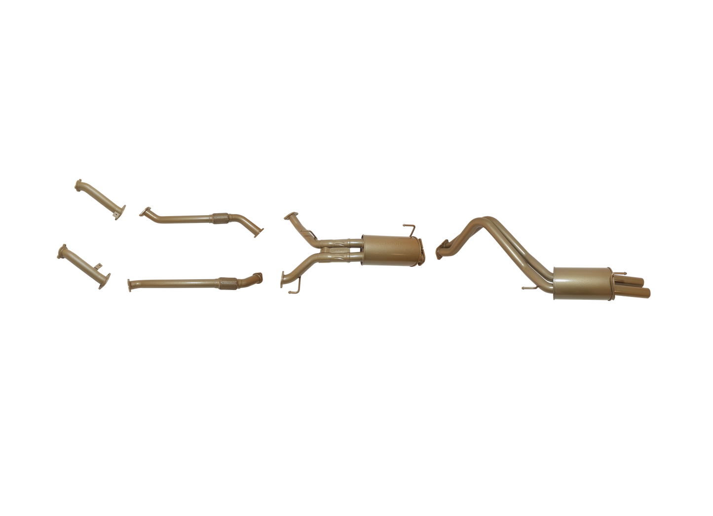 Toyota LandCruiser 200 Series VDJ200 4.5L V8 Twin Turbo Diesel (1VD-FTV) 2008 – Sept 2015 (Non-DPF) – Twin 2.5" Turbo Back Exhaust System with Centre Muffler & Rear Resonator