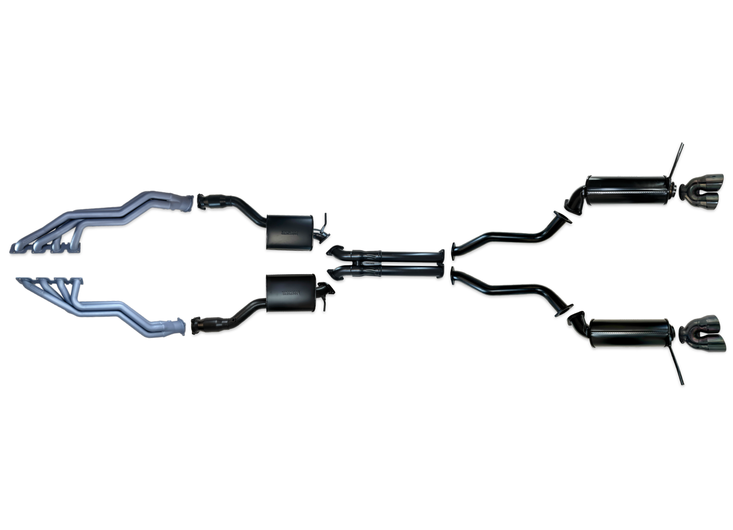 Jeep Grand Cherokee WK2 2018-2021 “Trackhawk” 6.2L Supercharged Hemi V8 3” Exhaust System with Ceramic Coated Headers and Cats