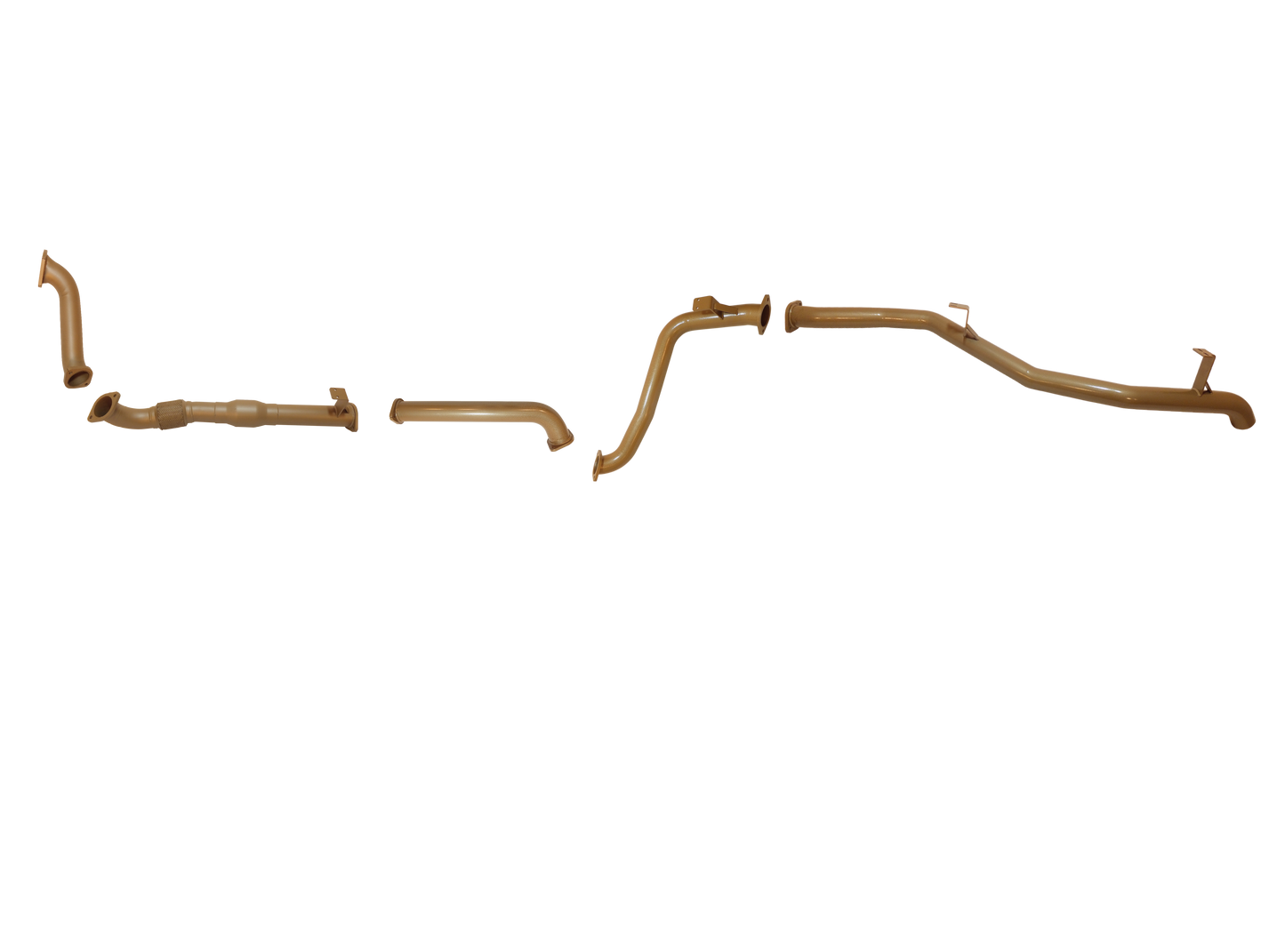 Toyota Landcruiser 78 Series 1HDJ 6 Cylinder Turbo Diesel Troopy Aug 2001 to March 2007 - Single 3" with CAT and Rear Pipe Only Kit.