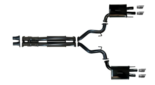 Ford Mustang (6th Generation) 2018 to 2023 5.0L V8 Coyote 3” Inch Cat Back System to Suit both LH And RH Drive Quad Tip Rear