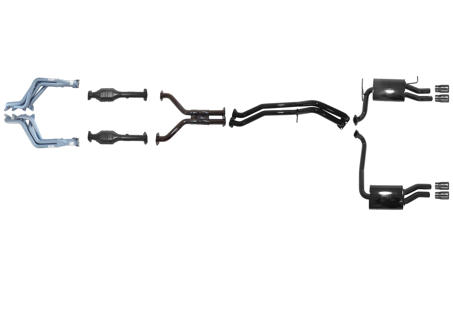 Ford Falcon GT FG and FG-X XR8 5.0L Supercharged Coyote Tuned Headers And Full System - No Centre Muffler - Duel Outlet