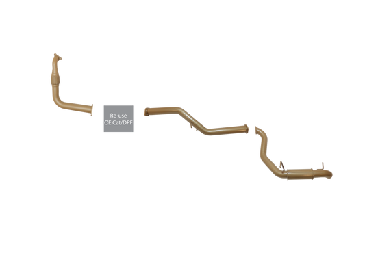 Mitsubishi NS, NT, NW, NX Pajero TD With DPF - Single 3" with Rear Resonator